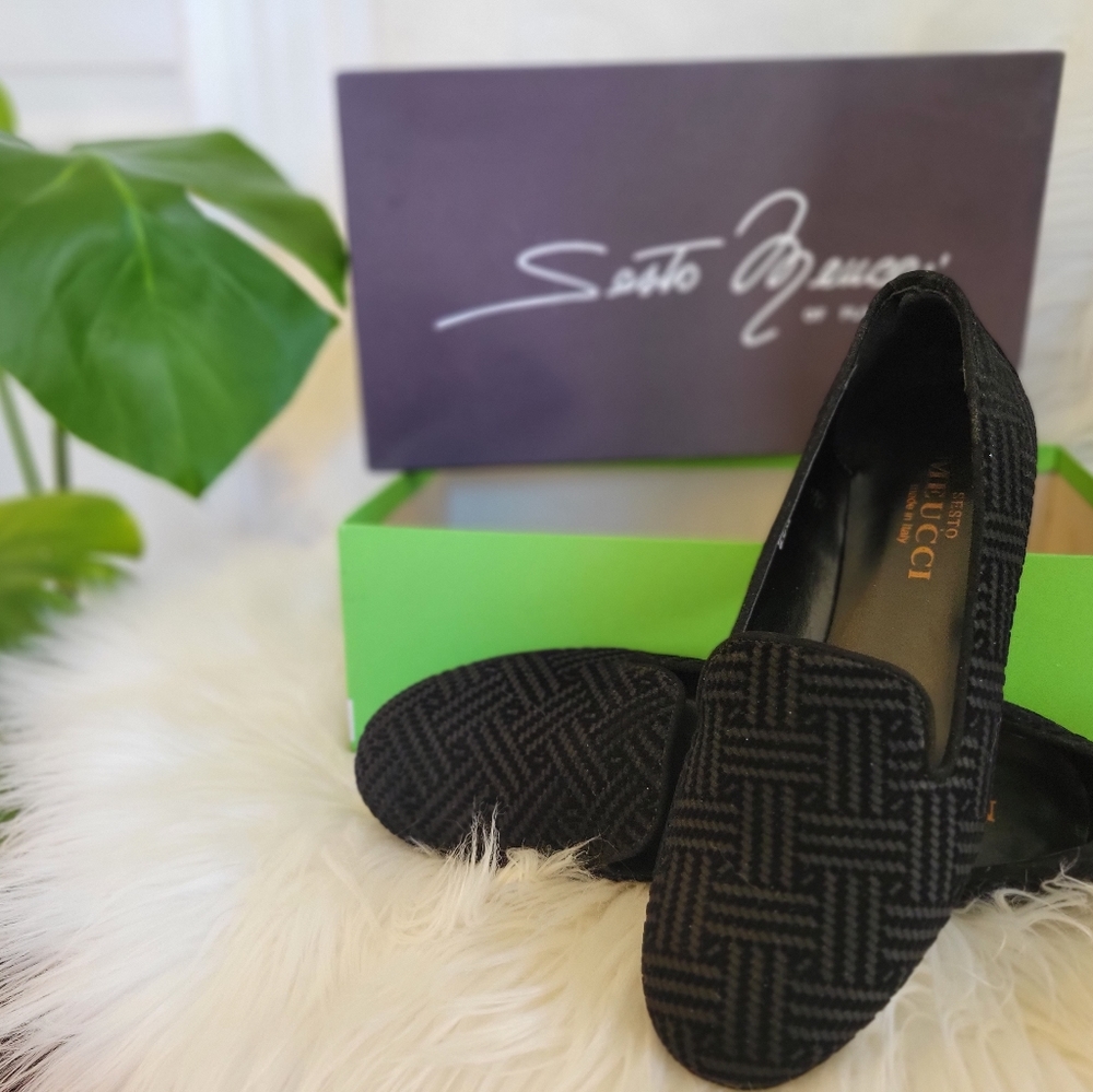 Sesto Meucci of Florence Italy | Womens Kinnie Black Ballet Flats Size 6.5